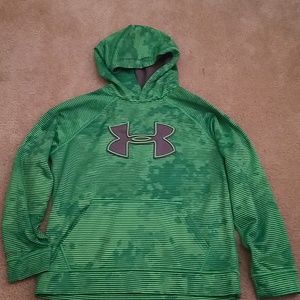 Under Armour hoodie kids large green